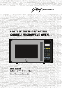 Manual Godrej GME 728 CF1 PM Microwave