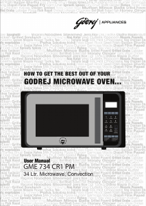Manual Godrej GME 734 CR1 PM Microwave