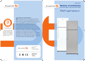 Mode d’emploi Essentiel B ERDV 301b Réfrigérateur combiné