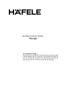 Manual Häfele 538.91.530 Washing Machine