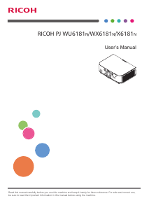 Manual Ricoh PJ WU6181N Projector