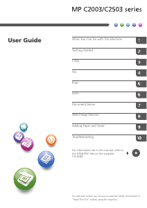 Manual Ricoh MP C2003ZSP Multifunctional Printer