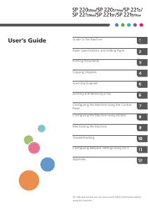 Manual Ricoh SP 220SFNw Multifunctional Printer