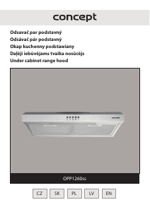 Rokasgrāmata Concept OPP1260SS Tvaika nosūcējs