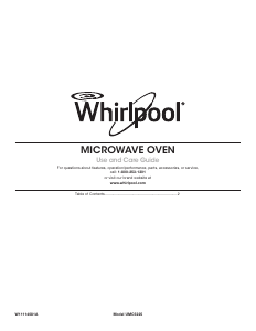 Manual Whirlpool UMC5225GZ Microwave