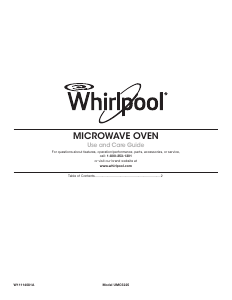 Bruksanvisning Whirlpool UMC5225GZ Mikrovågsugn