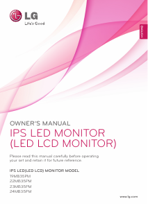 Handleiding LG 24MB35PM-B LED monitor