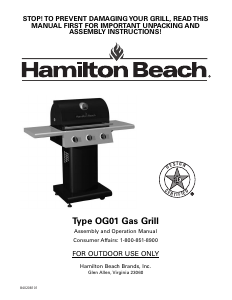Manual Hamilton Beach 84131 Barbecue