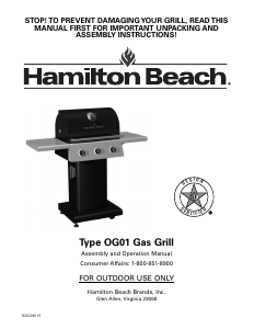 Manual de uso Hamilton Beach 84131 Barbacoa