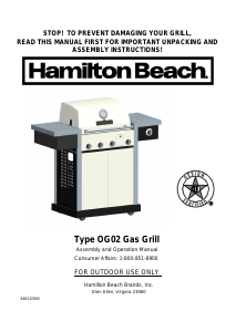 Handleiding Hamilton Beach 84241R GrillStation Barbecue