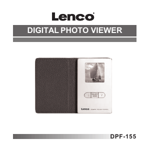 Manual Lenco DPA-155 Digital Photo Frame