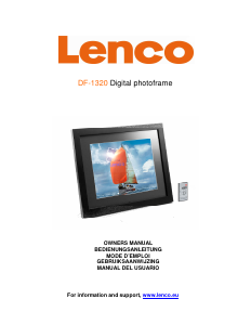 Manual Lenco DF-1320 Digital Photo Frame