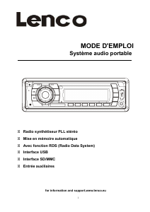 Manual Lenco CS-315 Car Radio