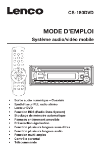 Mode d’emploi Lenco CS-180DVD Autoradio