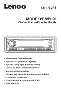 Mode d’emploi Lenco CS-173DAB Autoradio