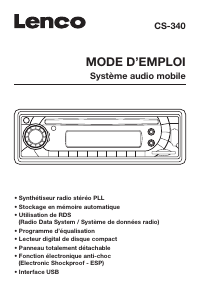 Mode d’emploi Lenco CS-340 Autoradio