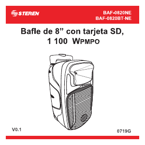 Manual Steren BAF-0820BT-NE Speaker