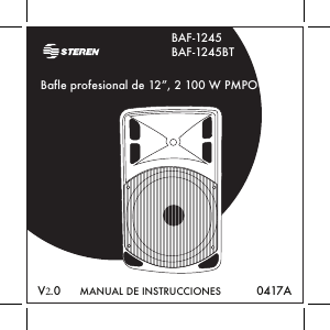 Manual de uso Steren BAF-1245BT Altavoz