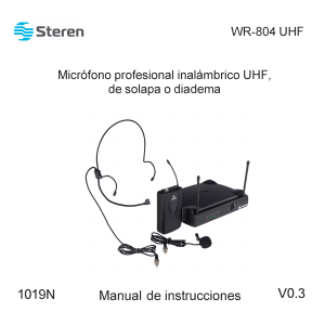 Manual de uso Steren WR-804UHF Micrófono