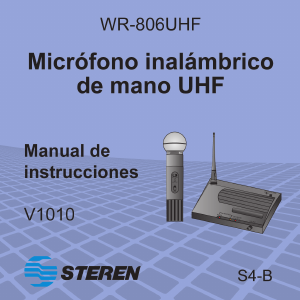 Manual de uso Steren WR-806UHF Micrófono