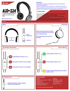 Manual de uso Steren AUD-224 Auriculares