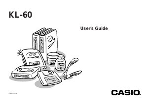 Manual Casio KL-60 Label Printer