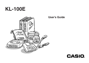 Manual Casio KL-100E Label Printer