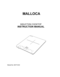 Handleiding Malloca MCT-K30 Kookplaat
