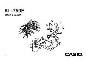 Manual Casio KL-750E Label Printer