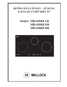 Hướng dẫn sử dụng Malloca MH-03IRB SB Tarô