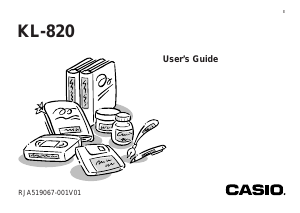 Manual Casio KL-820 Label Printer