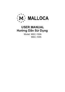Handleiding Malloca MSC-100A Desinfectiekast