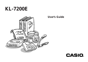 Manual Casio KL-7200E Label Printer