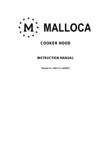 Manual Malloca DELTA-K890V Cooker Hood