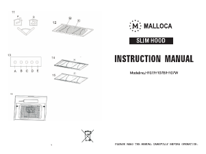 Manual Malloca H107W Cooker Hood