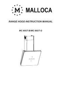 Manual Malloca MC 60GT-B Cooker Hood