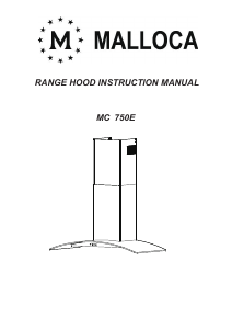 Manual Malloca MC 750E Cooker Hood