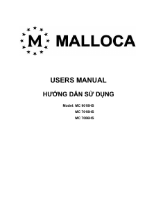 Handleiding Malloca MC 7086HS Afzuigkap