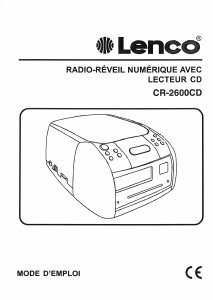 Mode d’emploi Lenco CR-2600CD Radio-réveil