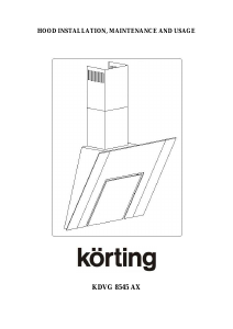 Εγχειρίδιο Körting KDVG8545AX Απορροφητήρας