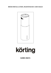 Manual Körting KIDR4545C Cooker Hood