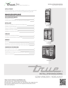 Handleiding True GDM-49 Koelkast