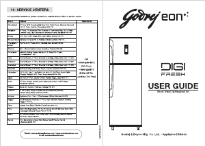 Manual Godrej RD EDGE 205B 23 TAF Fridge-Freezer