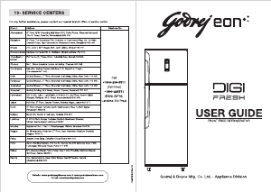 Handleiding Godrej RD EDGE 205C 33 TAI Koel-vries combinatie