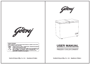 Handleiding Godrej GCHFC290R2DXC Vriezer