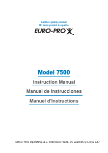 Handleiding Euro-Pro 7500 Naaimachine