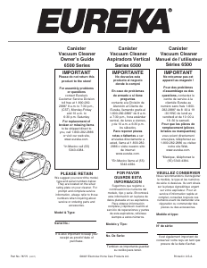 Manual Eureka 6510 Whirlwind Vacuum Cleaner