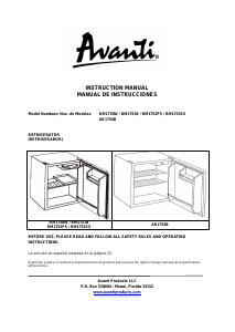 Manual de uso Avanti AR1754B Refrigerador