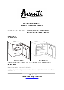 Manual de uso Avanti RM170WF Refrigerador