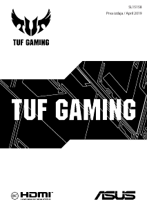 Priročnik Asus FX505DD TUF Gaming Prenosni računalnik
